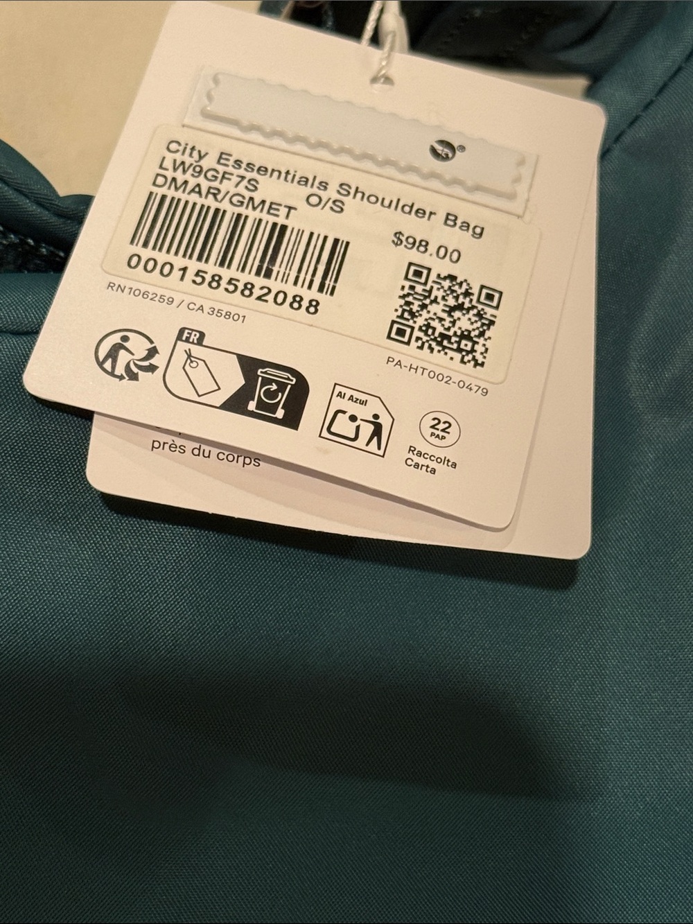 Lululemon City Essentials Shoulder Bag Deep Marina 4L OS NWT - Picture 7 of 7